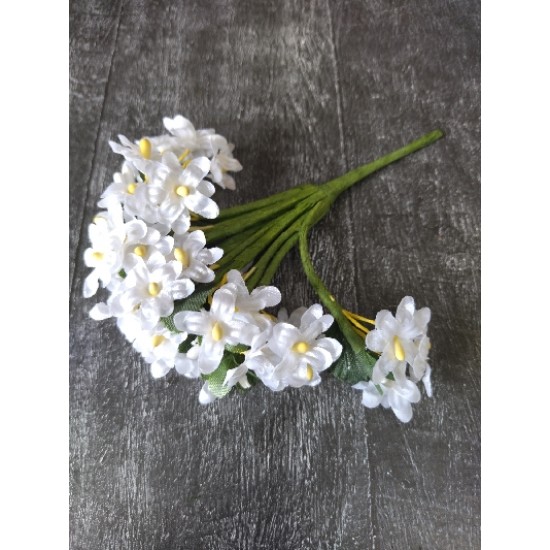 Мелкоцветковые букетики (12 шт)  цв. белый, цена за пучок